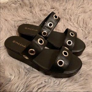 Black Platform Sandals